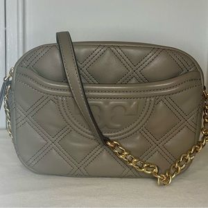Tory Burch Fleming Camera Bag Heron Grey